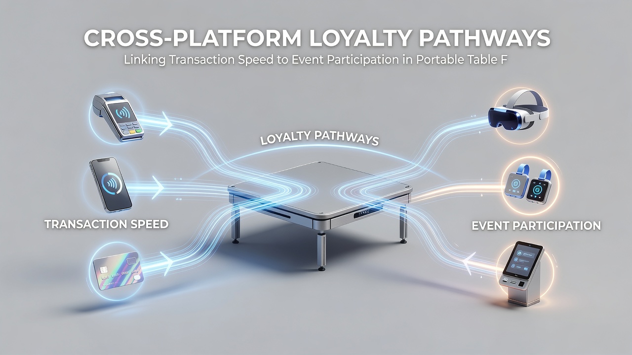 Voorbeeld van draagbare tabellen met transactie- en evenementdata in cross-platform loyaliteitssystemen