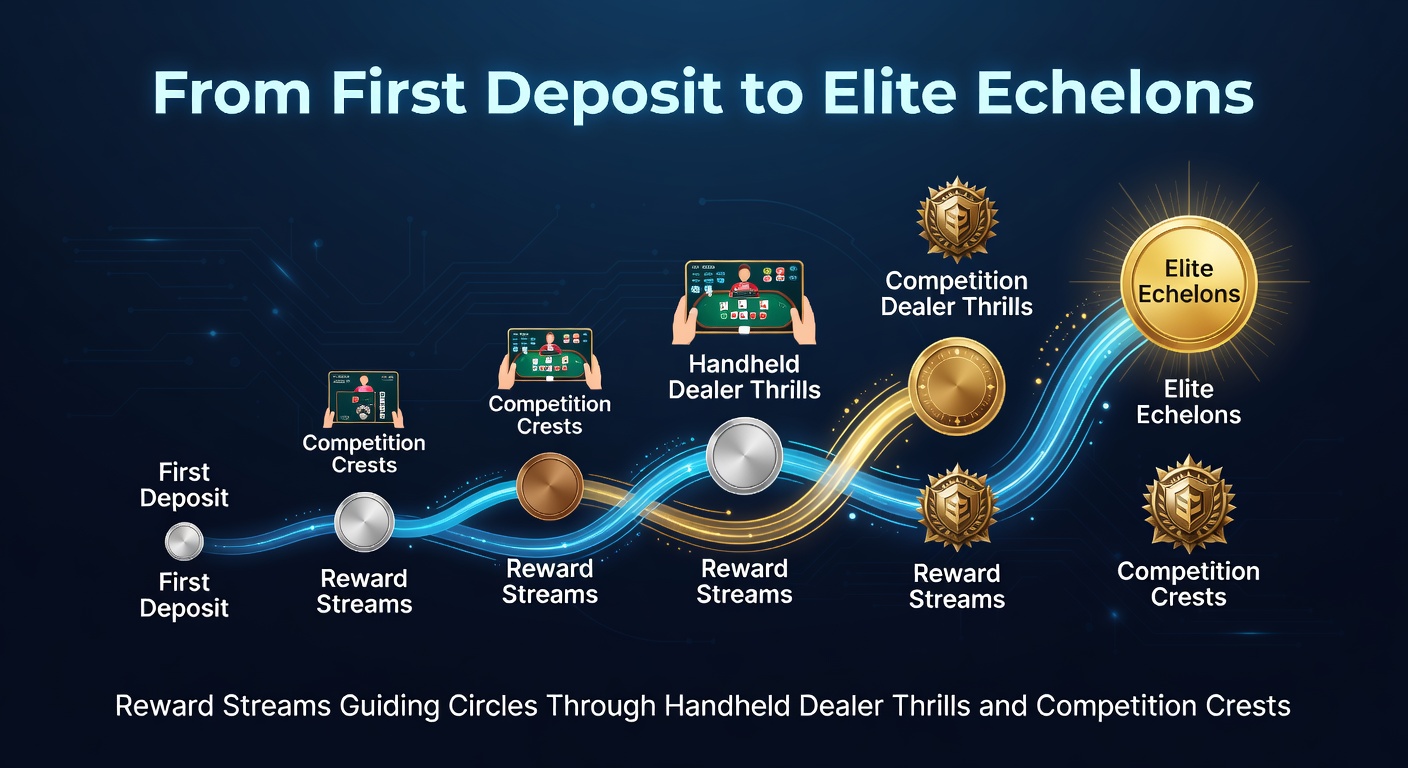 Speler maakt eerste storting op mobiel apparaat met beloningsiconen op scherm, symboliserend start van reis naar elite niveaus in online casino's