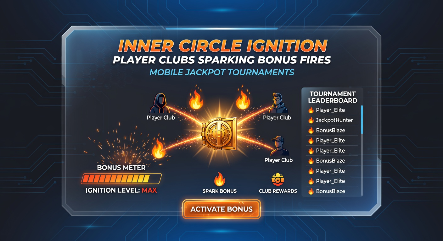 Een groep inner circle spelers vergelijkt scores op mobiele devices tijdens een intens jackpot toernooi, met bonus iconen die oplichten als vuur