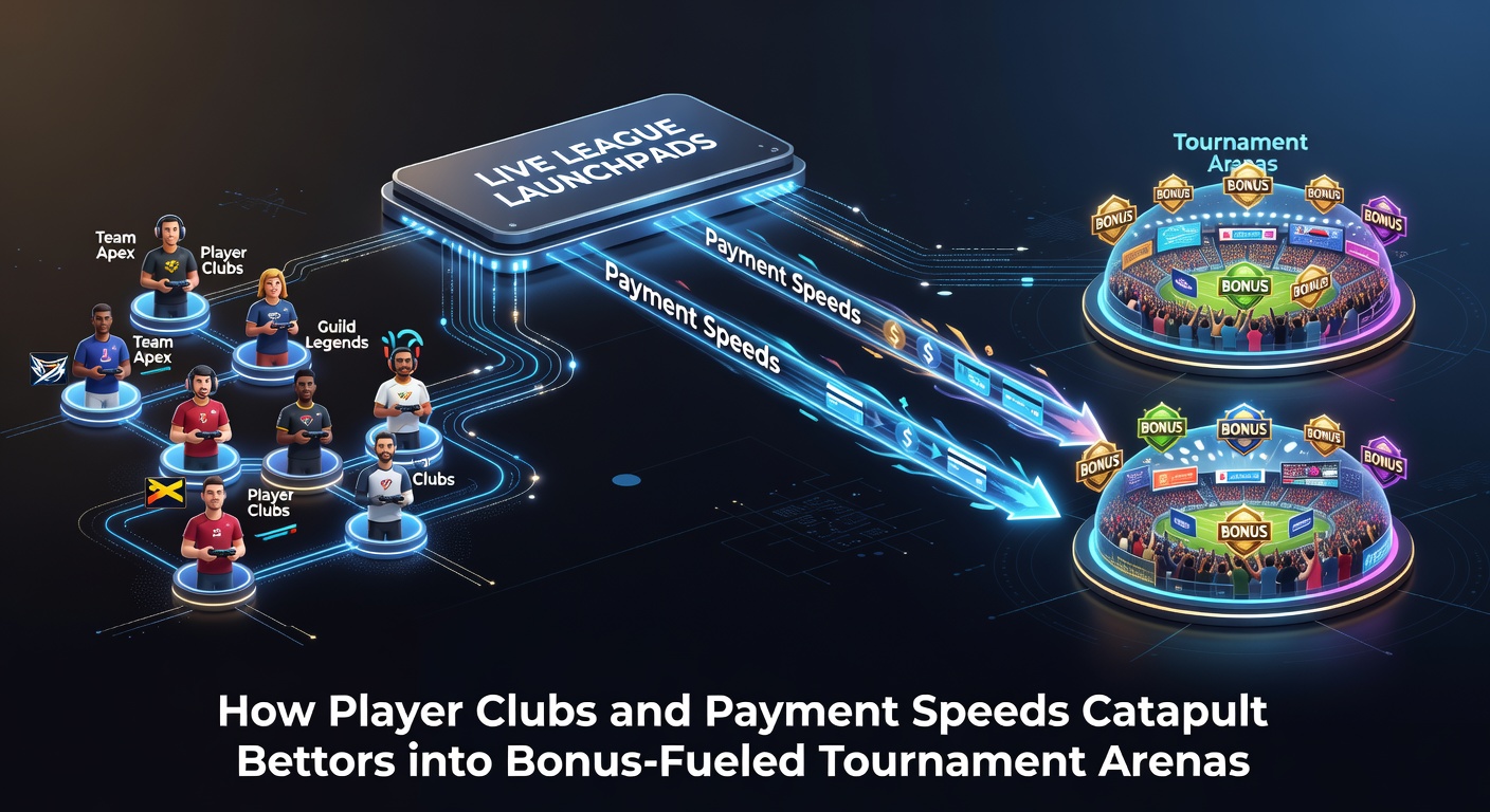 Spannende live league toernooi arena met spelers die bonussen claimen via snelle betalingen en clubvoordelen