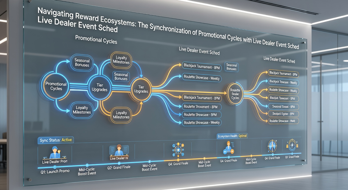Diagram van gesynchroniseerde promotiecycli met live dealer schema's in mobiele apps